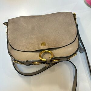 Chloe suede flap purse in grey. Great condition. Limited edition—bought in Dubai
